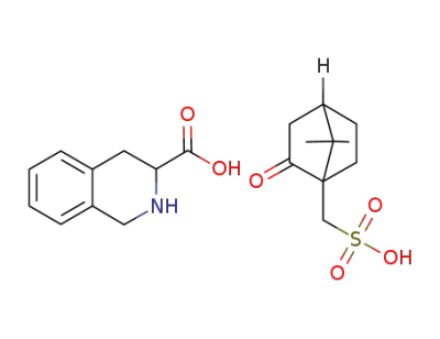 1,2,3, 4-tetrahydroisoquinoline-3-carboxylic acid camphor sulphonic acid salt